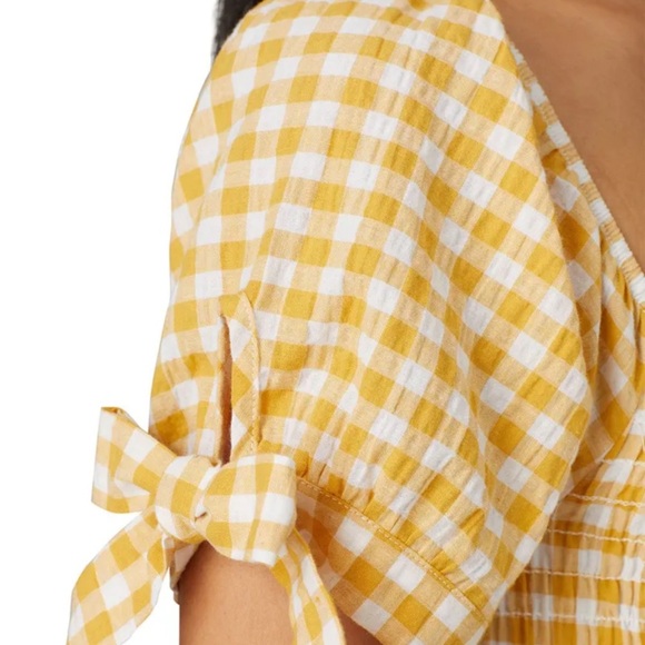 Lerumie Sienna Yellow Gingham Dress by Selena Gomez - Size SMALL - Picture 4 of 12